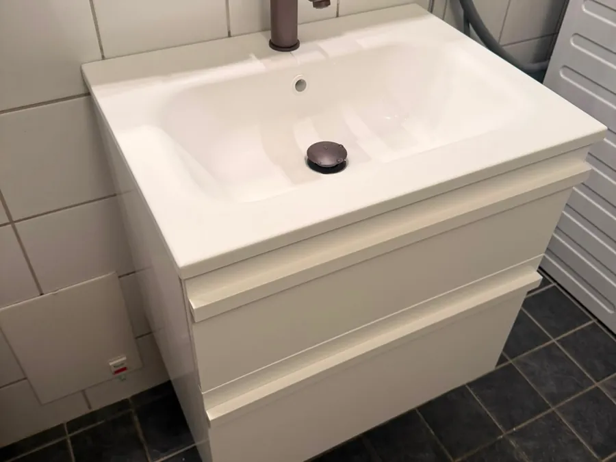 Duschblandare i mässing, badrumsrenovering