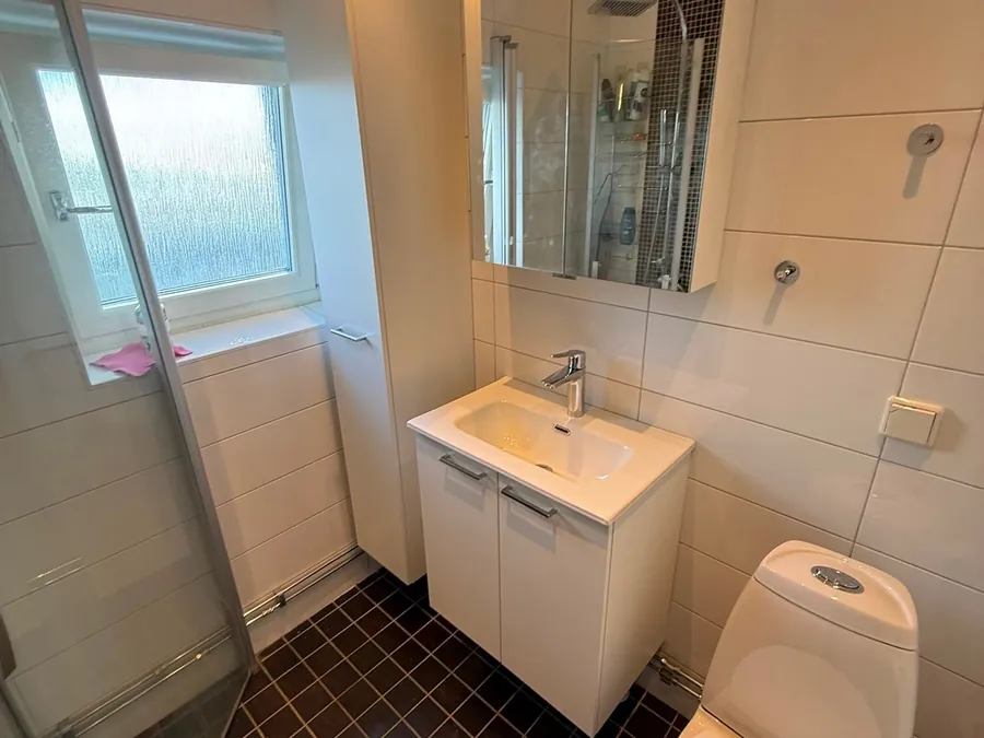 Färdigställt badrum efter totalrenovering